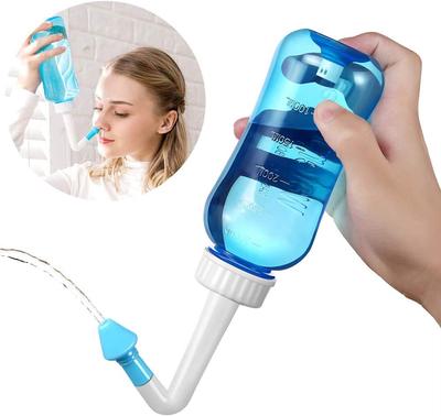 Nasenspülreiniger Nasenspülgerät Spülflasche Nasenschutz Allergische Rhinitis vermeiden Erwachsene Kinder Neti Pot 300ML 500ML