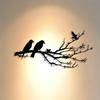 Metal Wall Art Elegant Birds Branch Design Halloween Christmas Decor Gift Home Office Indoor Outdoor