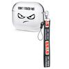 Cool Black Cover for AirPods Pro 2019 with Touch Me Big Angry Cute Cartoon Gift for Men and Smooth and Soft Protective Skin Don't Keychain, Eyes,