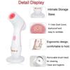 2 Modes USB Rechargeable Face Washing Brush Device Frequency Silicone Facial Cleansing Brush Blackhead Removal Acne Cleanser Machine 3V