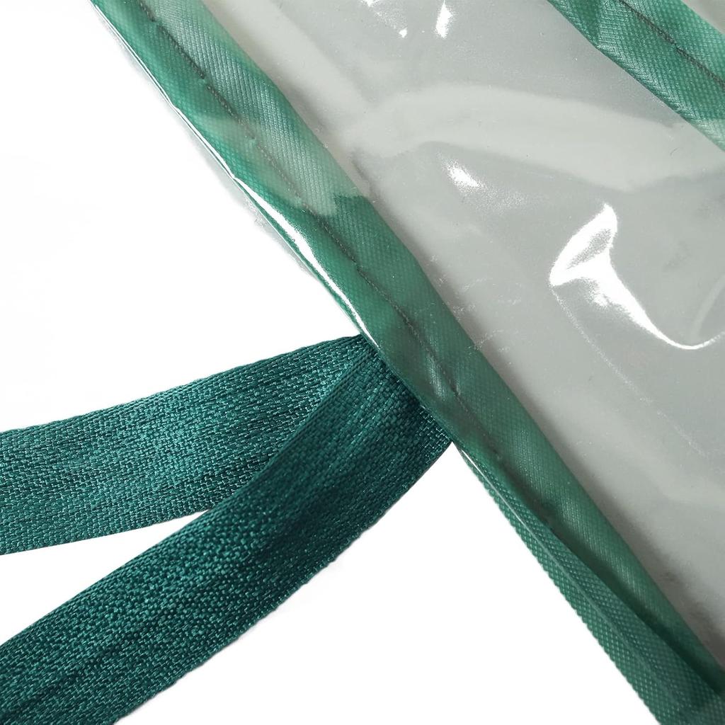 Greenhouse Replacement Cover with Roll Up Zipper Door, Clear PVC Mini Plant Cover for Gardening Plants 2 Tier Shelves 27x19x36in