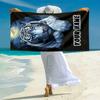 1PC Custom Name Tiger Moonlit Majesty Beach Towel Highly Absorbent And Sand-Resistant Towel for Swimming, Pool, Yoga, And Travel Lightweight