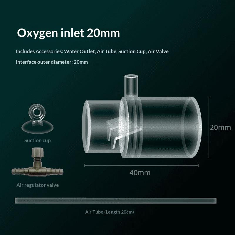1Set Safe Aquarium Accessories Acrylic Clear Aquarium Fish Tank Water Pump Filter Water Outlet Nozzle Increasing Oxygen Air