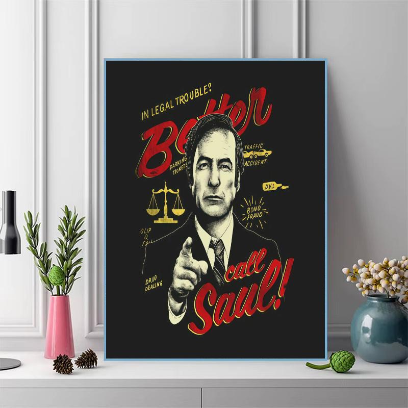 Better Call Saul 100% Round Full Drill 5D DIY Diamond Painting Embroidery Cross Stitch Rhinestone Décor