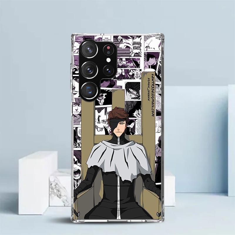 Ichigo Kenpachi Bleach Anime Phone Case For Samsung Galaxy S24 S25 Edge S26 Ultra S22 S23 Plus S21 + S20 FE Soft TPU Back Cover
