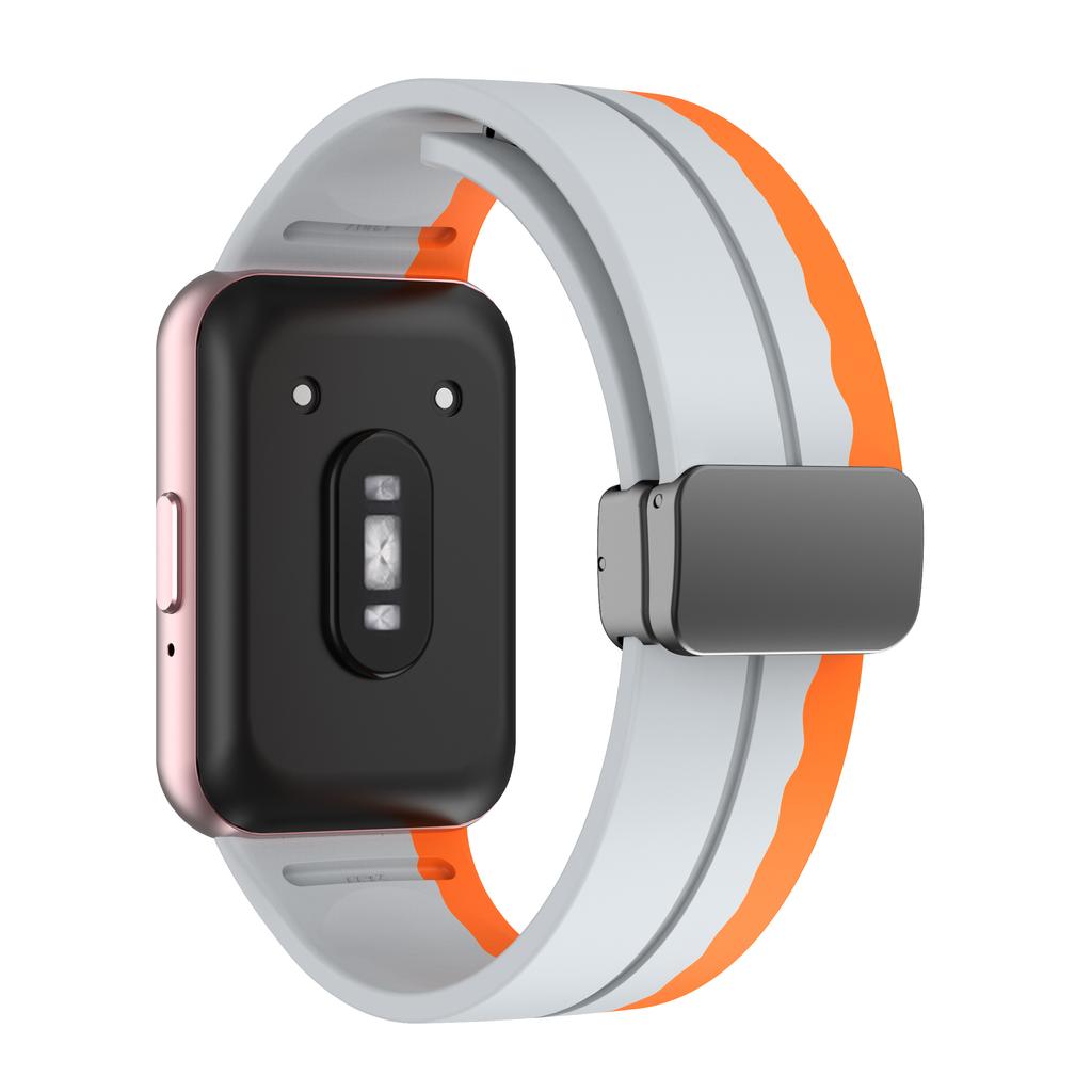 Magnetischer D-Faltverschluss Sport-Silikonband Für Samsung Galaxy Fit3 Fit 3 SM-R390 Ersatzarmband Armband