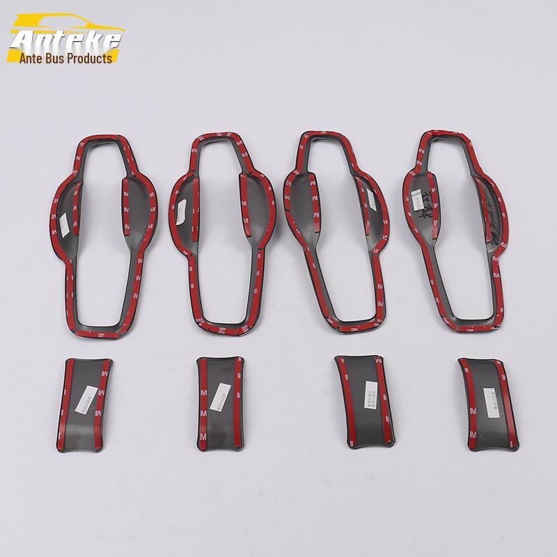 Fits 18 Lynk&Co 03 Models: Door Bowl Bright Ring & Protective Film Set - Anti-Scratch, Wear-Resistant Car Accessory.