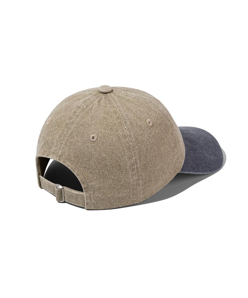 CGP Square Logo Washed Color Block Ball Cap_Light Khaki