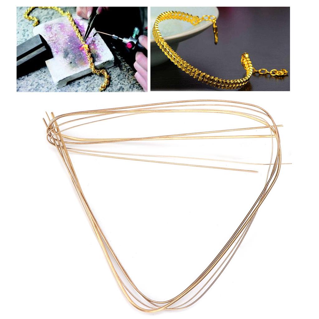 4pcs 0.5mm 0.7mm 1.0mm 1.5mm Silver Copper Aluminum Alloy Metal Welding Rods Soldering Wire for Jewelry Making