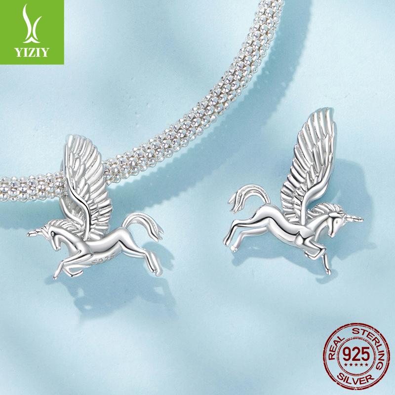 Fantasy Smart Unicorn Diy Beaded Popular S925 Sterling Silver Charm String Accessories