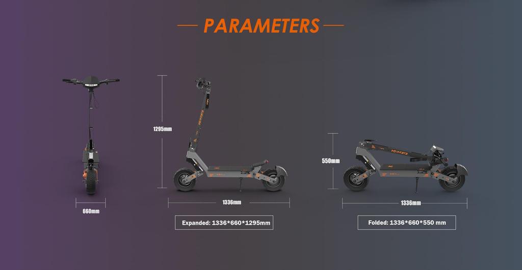 Monopattino Elettrico KuKirin G4, Ruota da 11 Pollici, Motore da 2000W, Batteria da 60V 20Ah, Autonomia Massima 75km, Velocità Massima 70km/h, KuKirin G4 Versione 2025