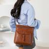 Lightweight Retro Messenger Bag Women's Bag Large Capacity Crossbody Bag PU Shoulder Bag