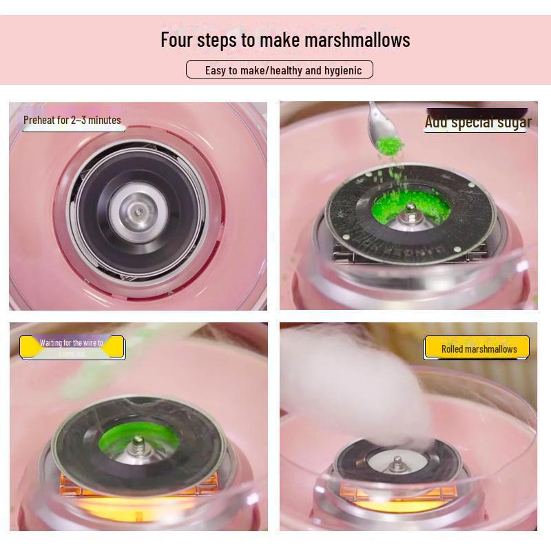Children's Electric Cotton Candy Maker: Compact, Non-Stall Design for Home and DIY Use. Ideal for Small-Scale and International Connections.