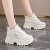 Fashion Fashion 2025 Spring Autumn Platform Sneakers Women Shoes Korean Lace Up Chunky Sneakers Mixed Color Women's Vulcanize Shoes