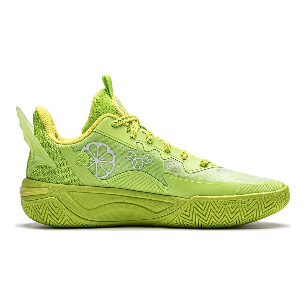 Li Ning YOUNG Fengying 2.0 LIGHT FOAM Platform Low top Children's Basketball Shoes Green Yellow YKBU072-5