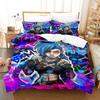 Arcane Anime JinX 3D Bed Linen Set Duvet Cover Set Twin Full Queen King Size Bedding Set Comforter Bedding Sets Arcane Bed Linen