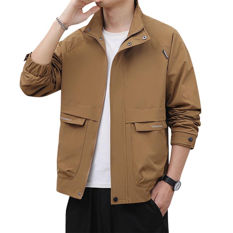 Men's Trendy Cotton Padded Jacket - 2025 Autumn/Winter, Warm, Windproof, Stand Collar, Versatile Outerwear for Youth.