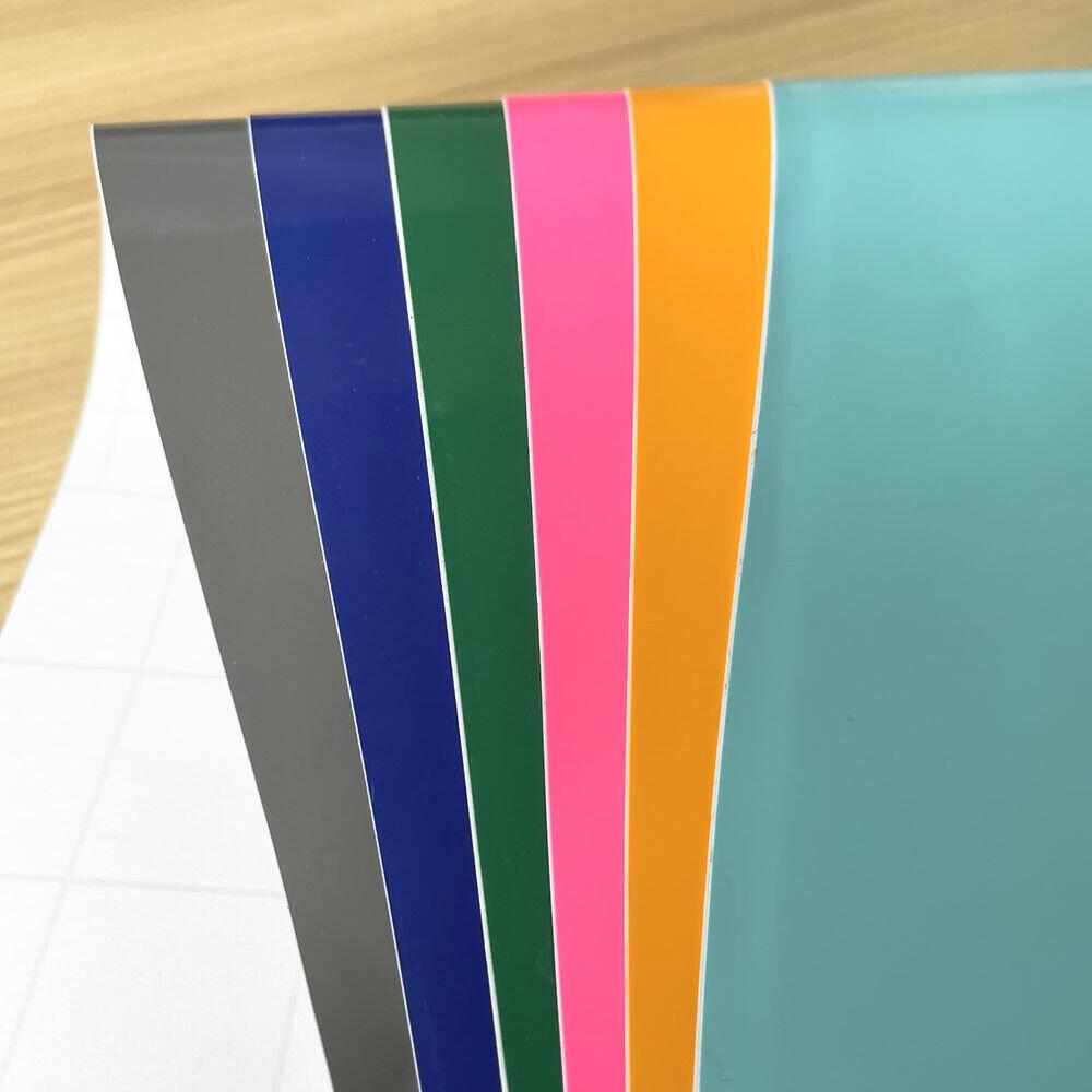 6 Pack 12"X10" 6 Colors Removable Adhesive Craft Vinyl Sheets for Cut Craft DIY Cup Glass Phone Case Decor EASY TO CUT & WEED