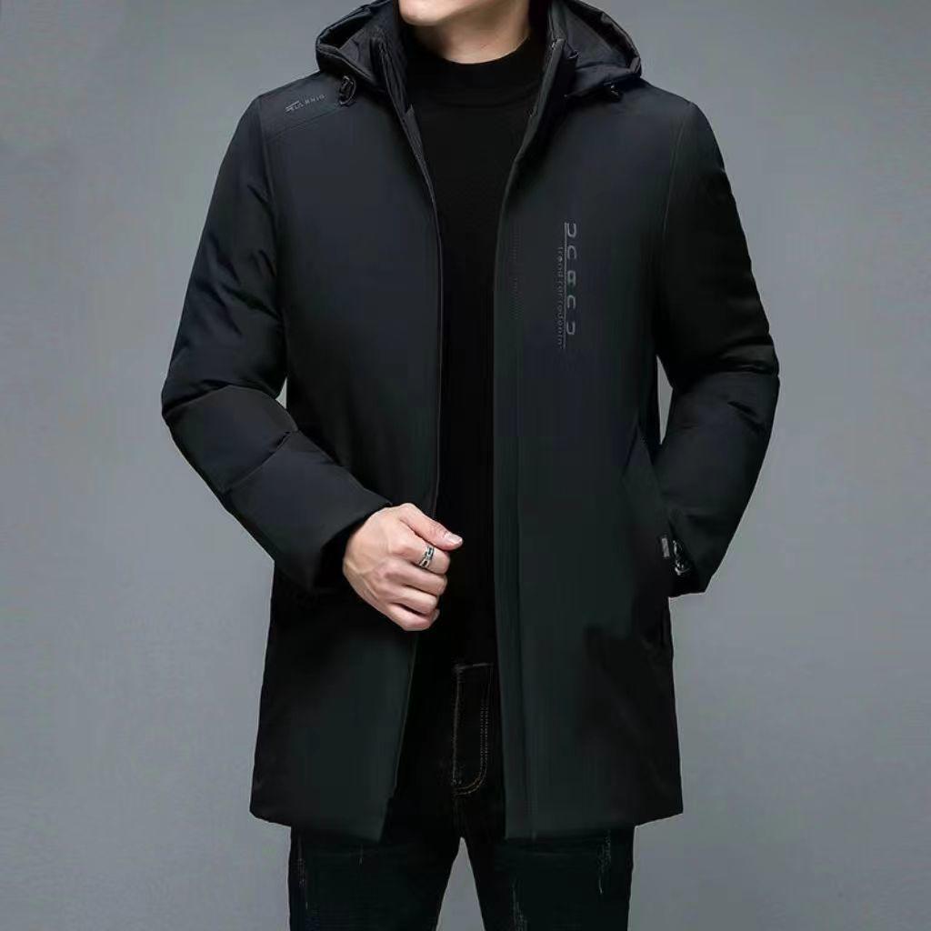 

Brand Name Men s Winter Down Jacket, Mid-Length, Thick, Warm Coat for Middle-Aged & Elderly XL for under 125 jin