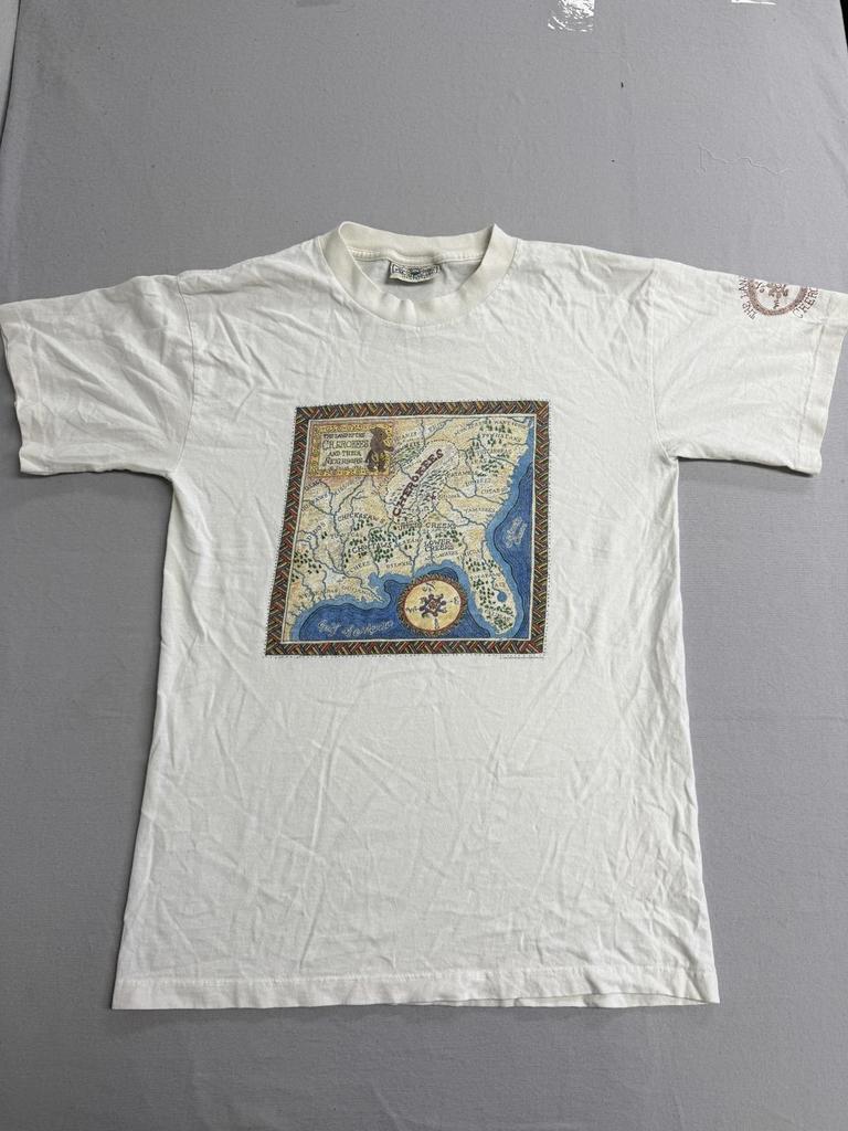 Vintage Land of the Cherokee T-shirt Native American Map