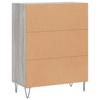Vidaxl Cabinet, Sonoma Grey Oak, 69.5X34X90Cm, Wood-Based Material
