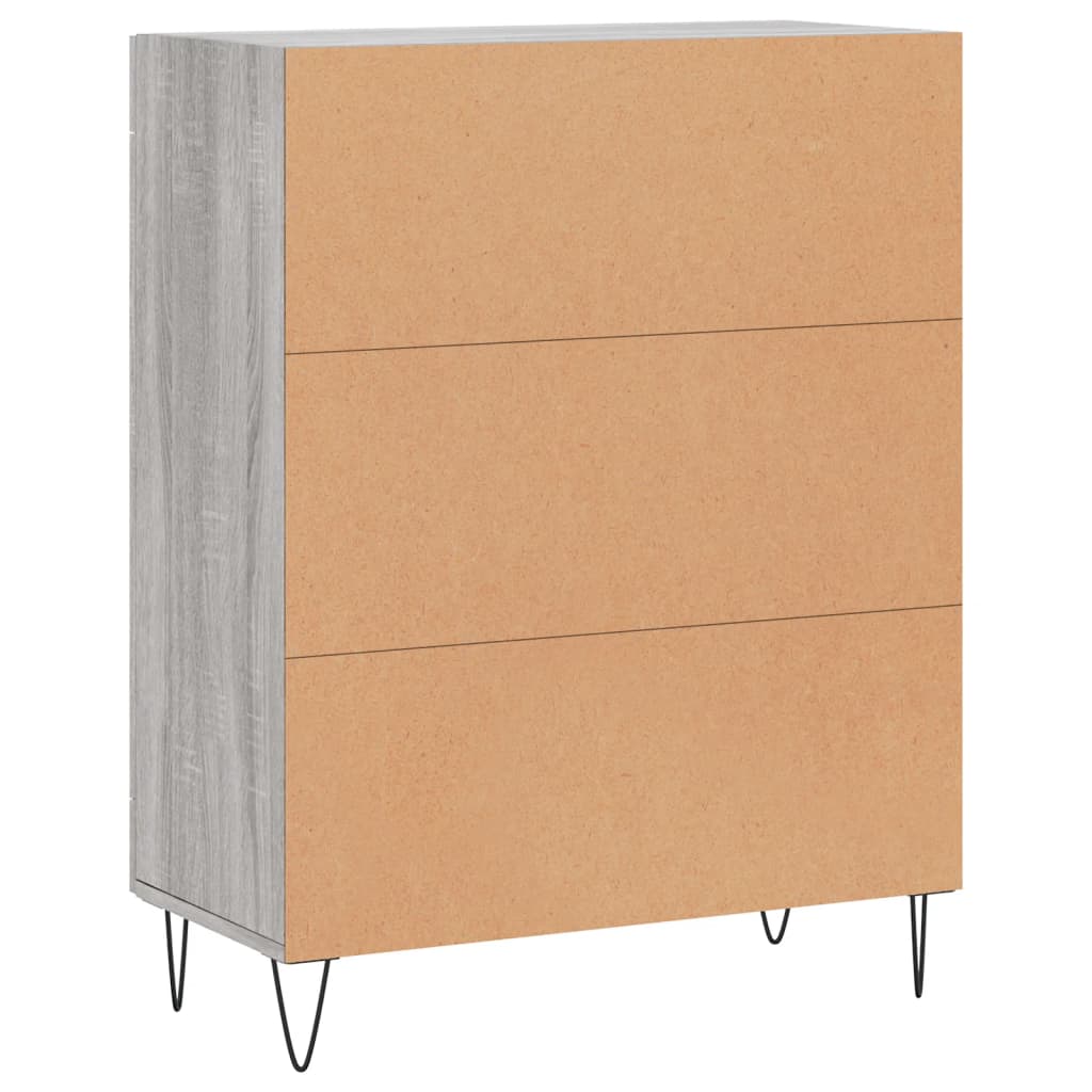 Vidaxl Cabinet, Sonoma Grey Oak, 69.5X34X90Cm, Wood-Based Material