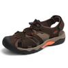 Letnie męskie sandały plażowe Duży rozmiar 39-48 Oryginalne skórzane męskie sandały Sandały zewnętrzne dla mężczyzn Buty do chodzenia