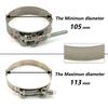 Universal 2.0" 2.25" 2.5" 2.75" 3.0" 3.25" 3.5" 4.0" T-Bolt Exhaust Clamp Intake Turbo Exhaust Intercooler Silicone Coupler