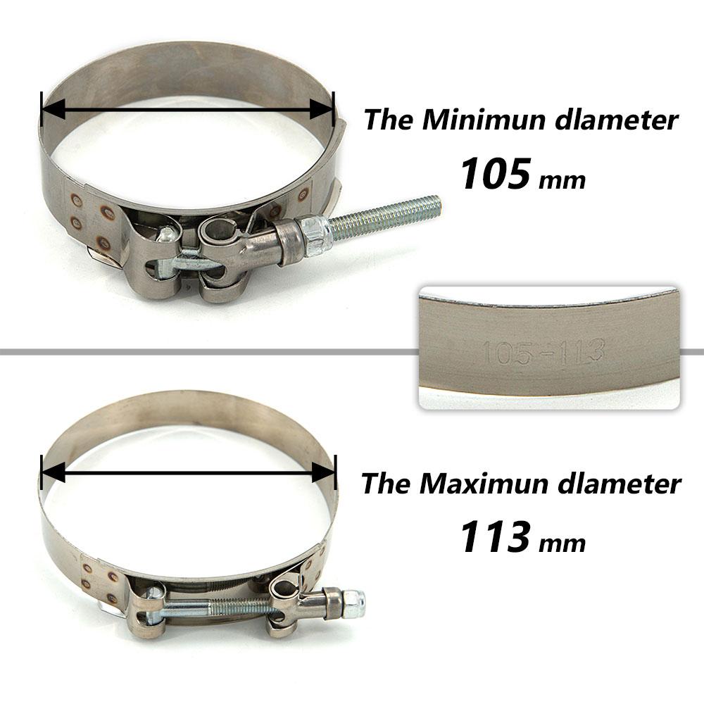Universal 2.0" 2.25" 2.5" 2.75" 3.0" 3.25" 3.5" 4.0" T-Bolt Exhaust Clamp Intake Turbo Exhaust Intercooler Silicone Coupler