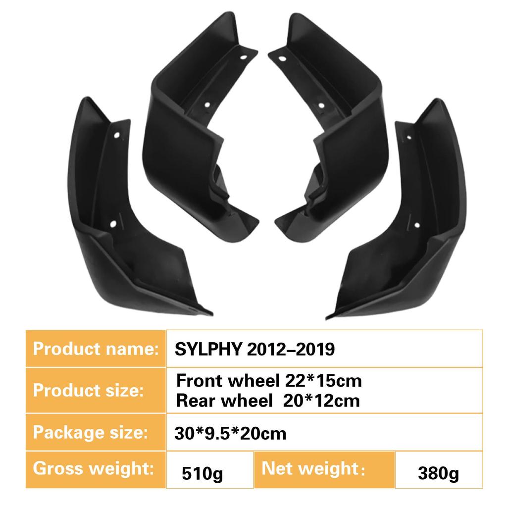 Nissan Sylphy 2012-2019 Mudguards for Tire Modification