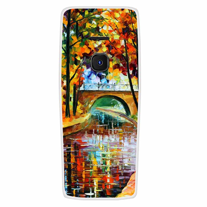 For Nokia 8210 4G Case Soft Silicone Space Landscape Covers for Nokia 6300 4G Cases Colorful Bumpers Cat Phone Protective Bags