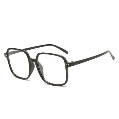 Große quadratische Brille, Modische Reisstecker, Blaulichtfilter-Flachgläser