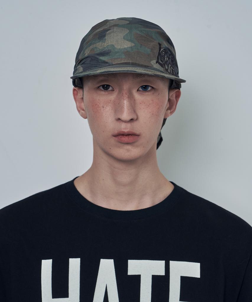 Lujeoseukeulleob Seersucker Scarf Bandana Cap Camo