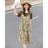 Women's Spliced Tiered T-Shirt Dress