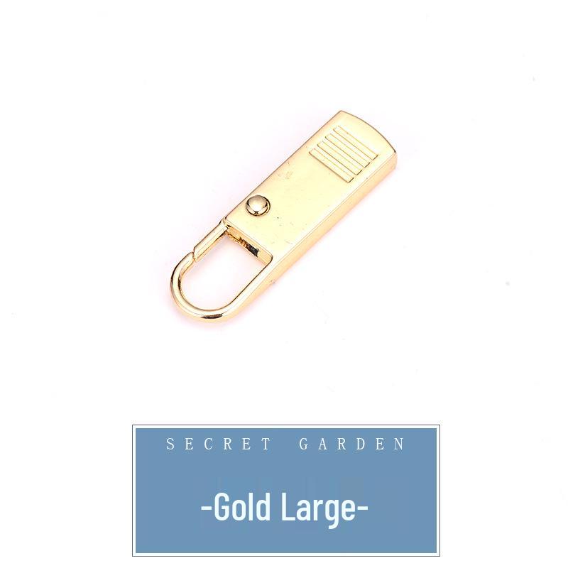 Tool-Free Removable Zipper Puller for Luggage, Bags, Jackets, Clothes, Shoes, & Boots with Metal Pendant Tab