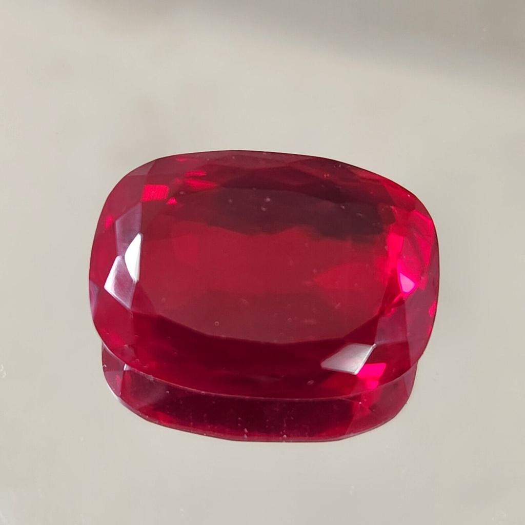 53.80 Ct Heated CERTIFIED Red Ruby Stunning Cushion Cut Loose Gemstone