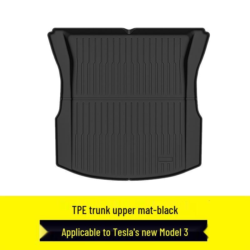 Waterproof, stain-resistant TPE mats for 2025 Tesla Model Y, tailored for front and rear trunks.