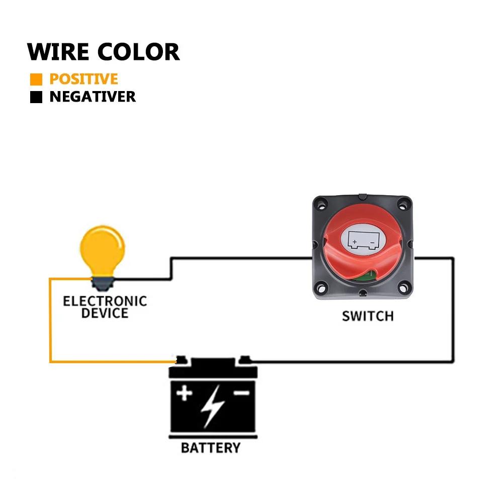 Auto Battery Disconnect Switch 12V 24V Marine 200A 300A Dual Battery Mass Switch 2 and 3 Position Cut Off Switch Car Boat