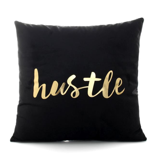 Black Bronzing Gold Foil Pillowcase Super Soft Velvet Cushion Decorative Pillow Home Decor Sofa Throw Pillows Christmas Gift 17