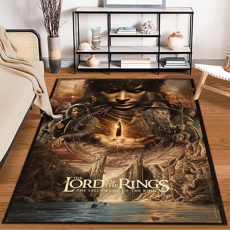 The Lord of the Rings Carpet - Epic Fellowship Design, Movie Decor Suitable for use as an anti-slip for living room bedroom sofas