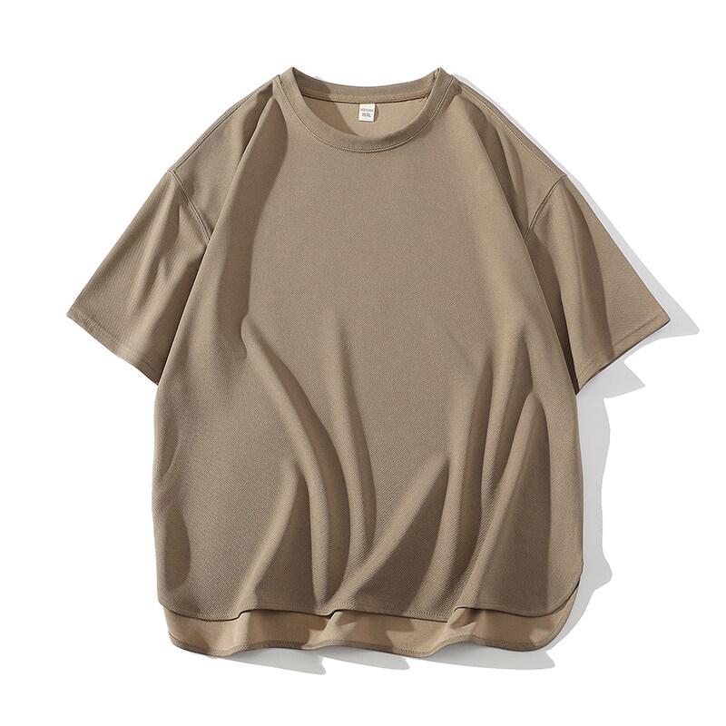 

2026 Mens Baggy T Shirts Summer Men Solid Color Casual Short Sleeve Tshirts Man Basic T-shirt Male Tops Tees Couple M кавовий