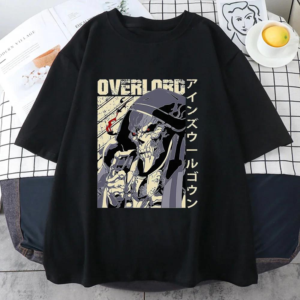 

Men s Anime Overlord Graphic Printed T-Shirt Street Cool Skull Graphic T-Shirt Anime Y2K T-Shirt Shirt 5XL