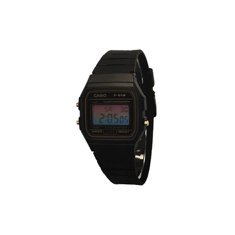 CASIO Customized watch modified series pink blue gradient mirror resin case F-91WG-9 F-91WG-9(Watch5-GaiZhuang-ShanShuoYuBoDong)