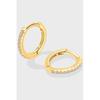 Hot Sale Classical Jewelry Gold Plated S925 Sterling Silver Inlaid Diamond Round Hoop Earrings for Women
