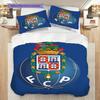 Porto Football Club Emblem Bedding (1 * duvet cover + 2 * pillowcase, without core) 2D Flat Christmas birthday gift Duvet cover and pillowcase