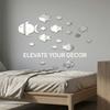 Frameless Fish School Wall Stickers Acrylic Novel Wall Sticker Modern Wall Sticker  Wall Decoration