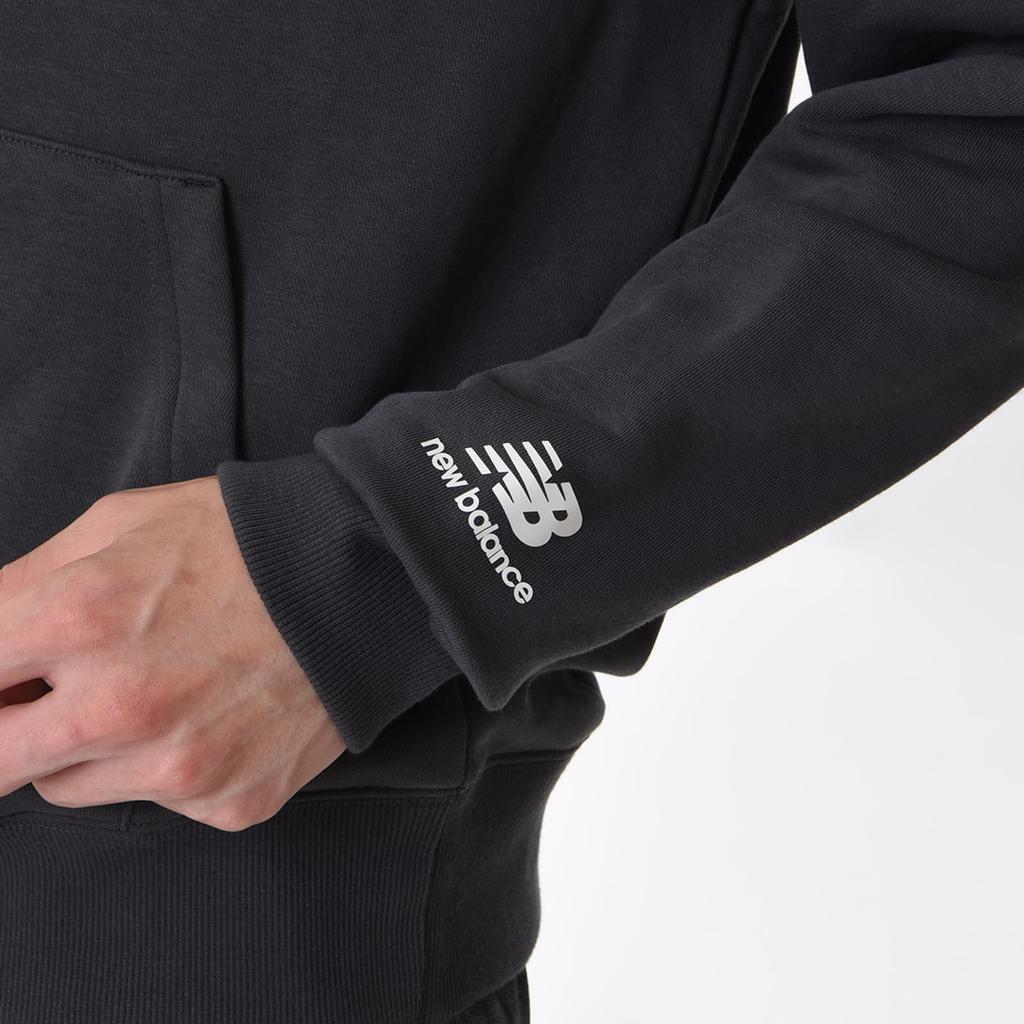 New Balance Essentials Φούτερ με Κουκούλα Varsity MT33553 ACK L Ανδρικό (Μαύρο Τοπ)