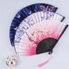Vintage Silk Folding Hand Fan Chinese Bamboo Fans Craft Gifts Women Dance Performance Props Home Decoration