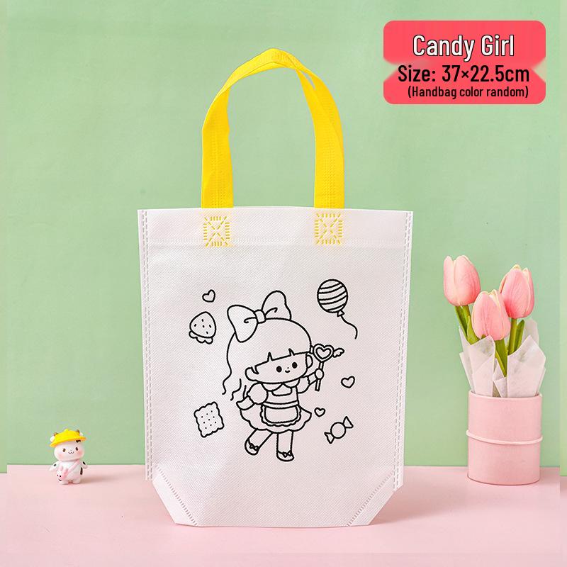 Children's DIY Graffiti Bag: Non-Woven Craft & Coloring Kit