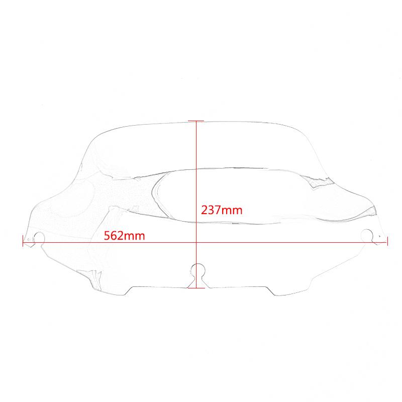 6" 8" Windscreen Motorcycle For 1996-2013 Harley Electra Street Glide FLHX Touring CVO Wind Deflector Windshield Fairing Case